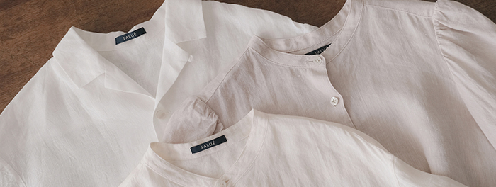 絶妙なニュアンスを愉しむ、SALUÉの色の話。気分に合わせて使い分けたい３つの白